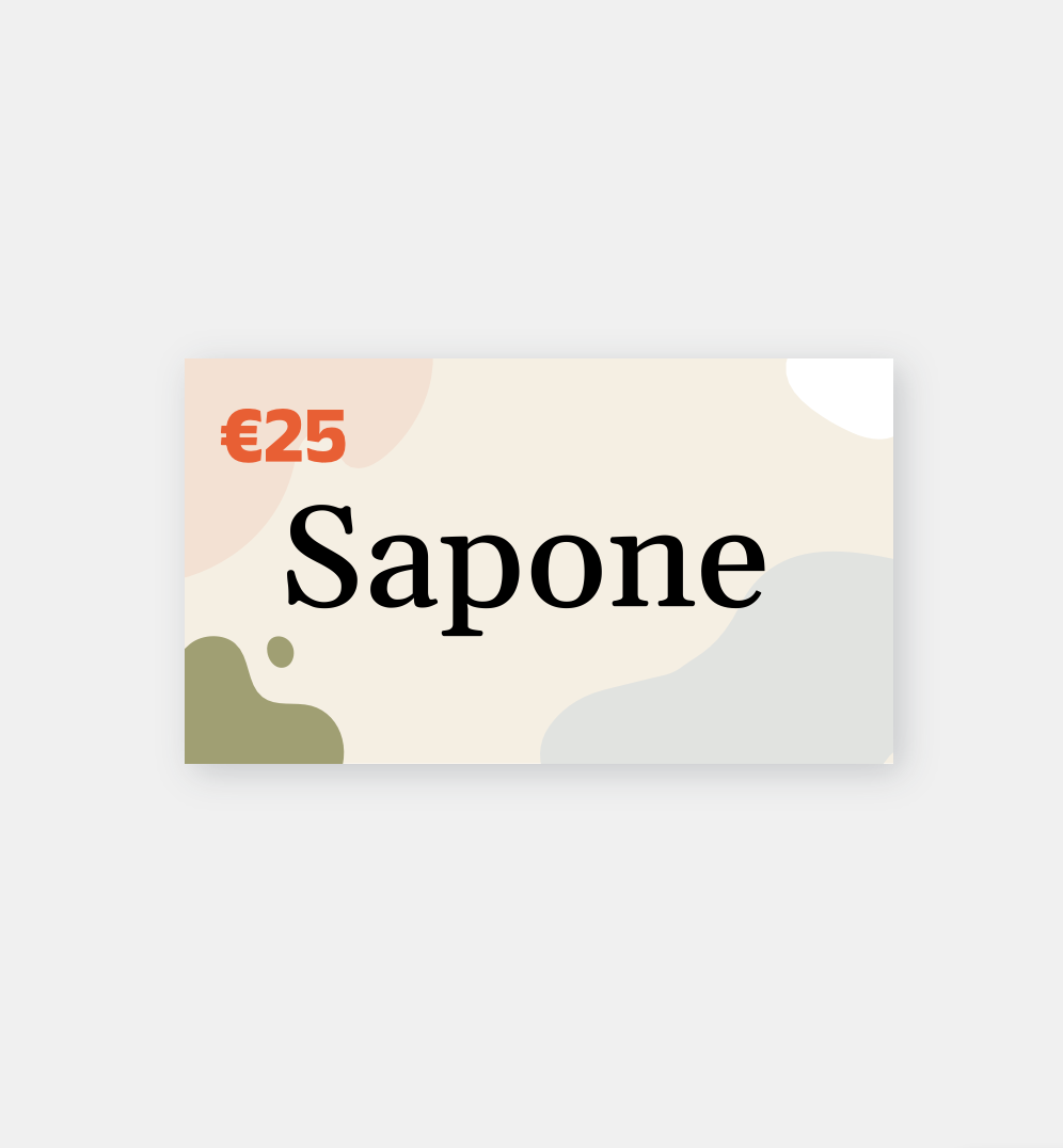 Sapone gift card